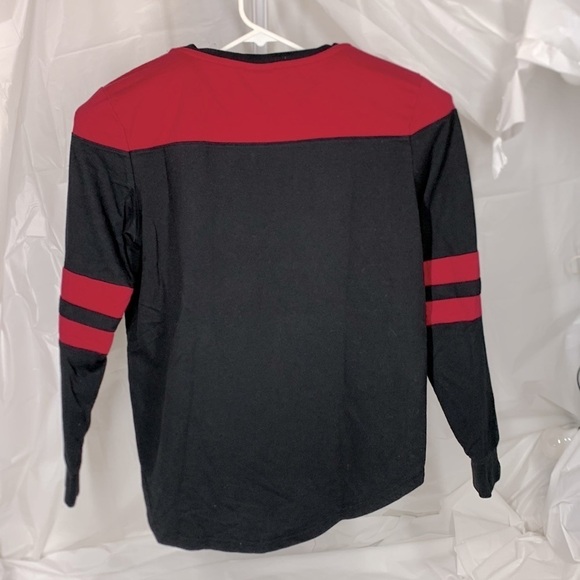 Women Harley Quinn Magenta Black Long Sleeve Shirt Size XL - Picture 4 of 4